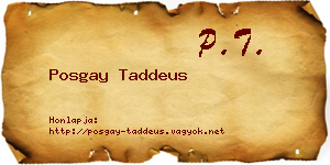 Posgay Taddeus névjegykártya
